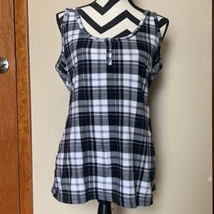 Soft plaid tank